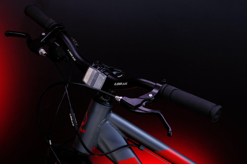 LORAK SHARK 24 BLACK Матовый Серый/Красный