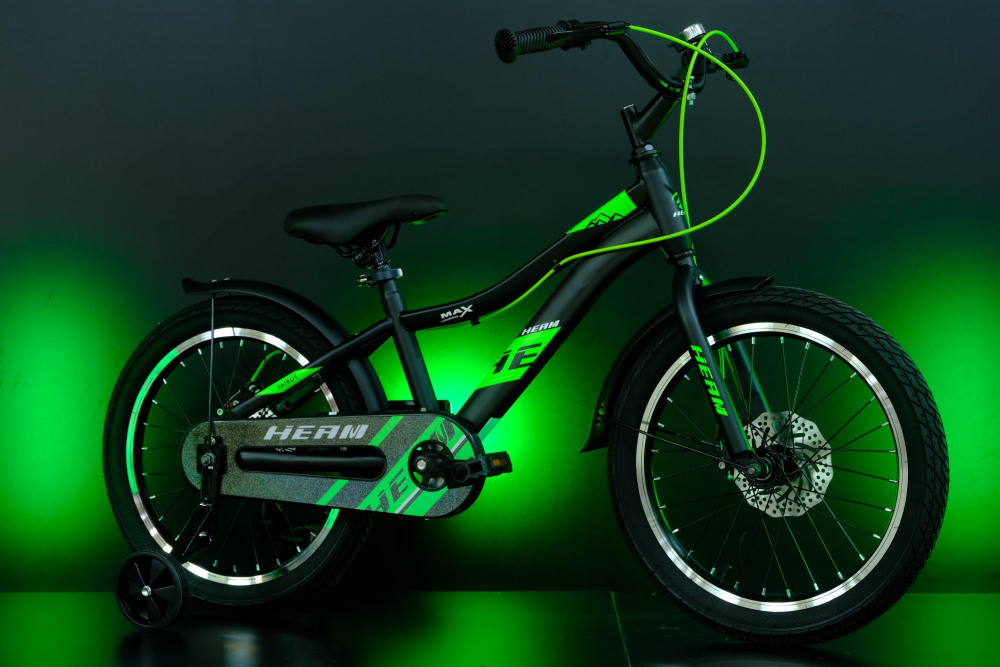 HEAM 18 FATBOY Disk Матовый Чёрный/Зелёный